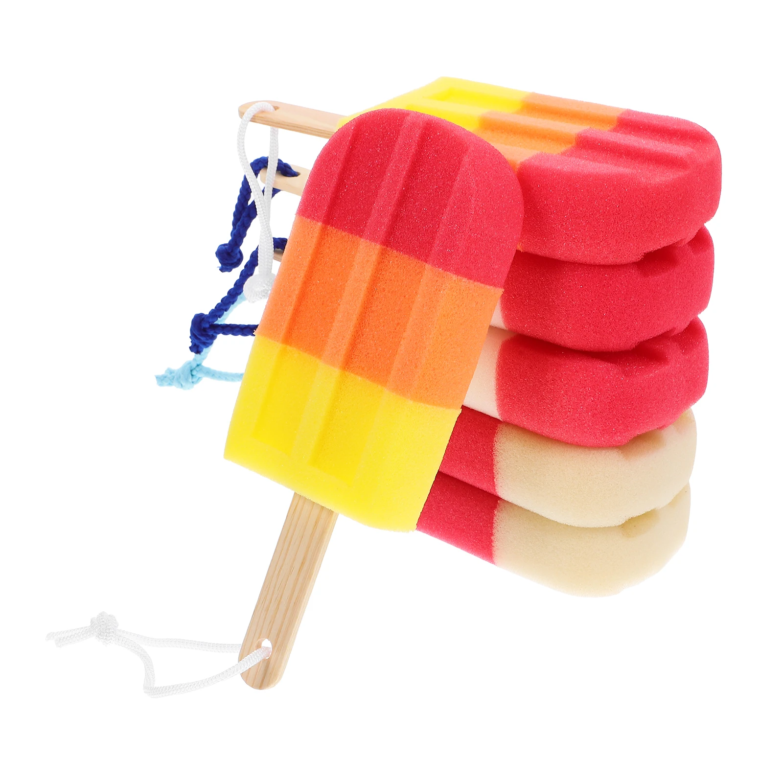 

6 Pcs Shower Sponge Lightweight Bath Towel Exfoliating Body Scrubber Portable Loofah Soft Sponge Bathroom Accessory