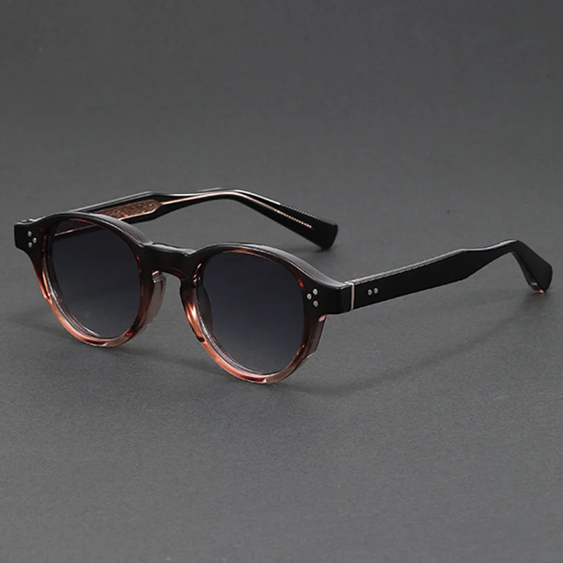 

New classic round frame retro sunglasses propionate pin fashion men's and women's net red personality advanced sunglasses