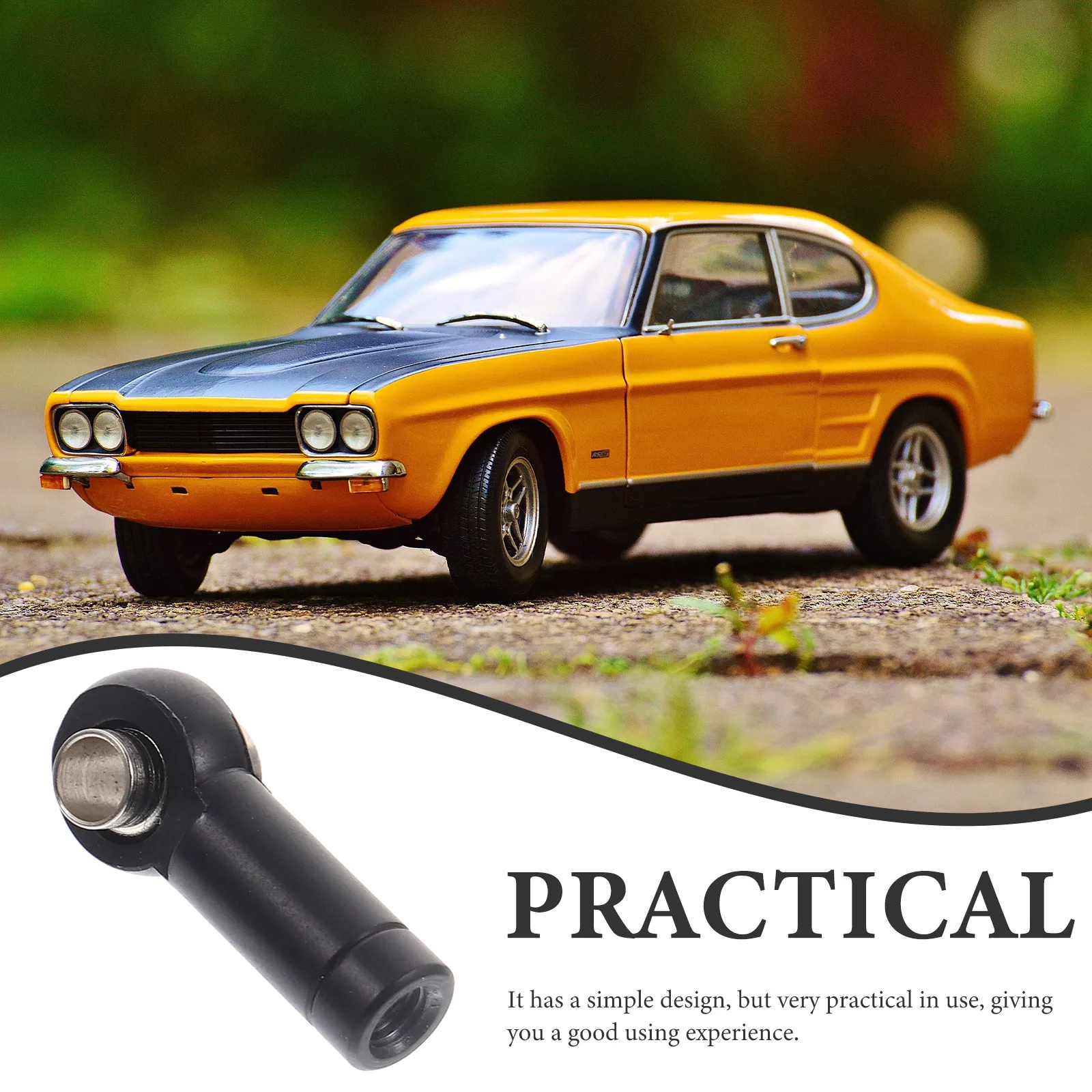 

10Pcs Aluminum Alloy Tie Rod Ball Head High Load Bearing Impact Resistant Link Rod Joint for Telecar Car Parts Telecar