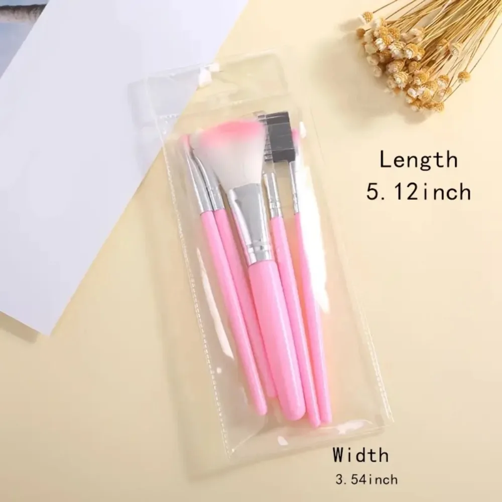 5Pcs  Portable Mini Cosmetic Brushes Kit Professional Eyeshadow Blush Loose Powder Brushes Makeup Brushes Sets Косметика