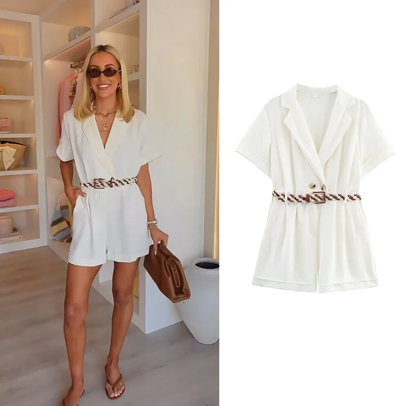 

Summer Jumpsuit Women's New Chic Elegant Summer Women's Travel Holiday Jumpsuit Fashion Youth Street Jumpsuit