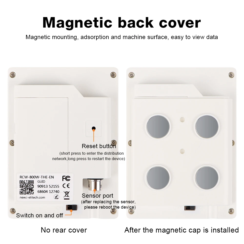 Smart WiFi Temperature Humidity Data Logger LCD Temp&RH Recorder Temperature Humidity Real-time Monitor for Vaccine Storage