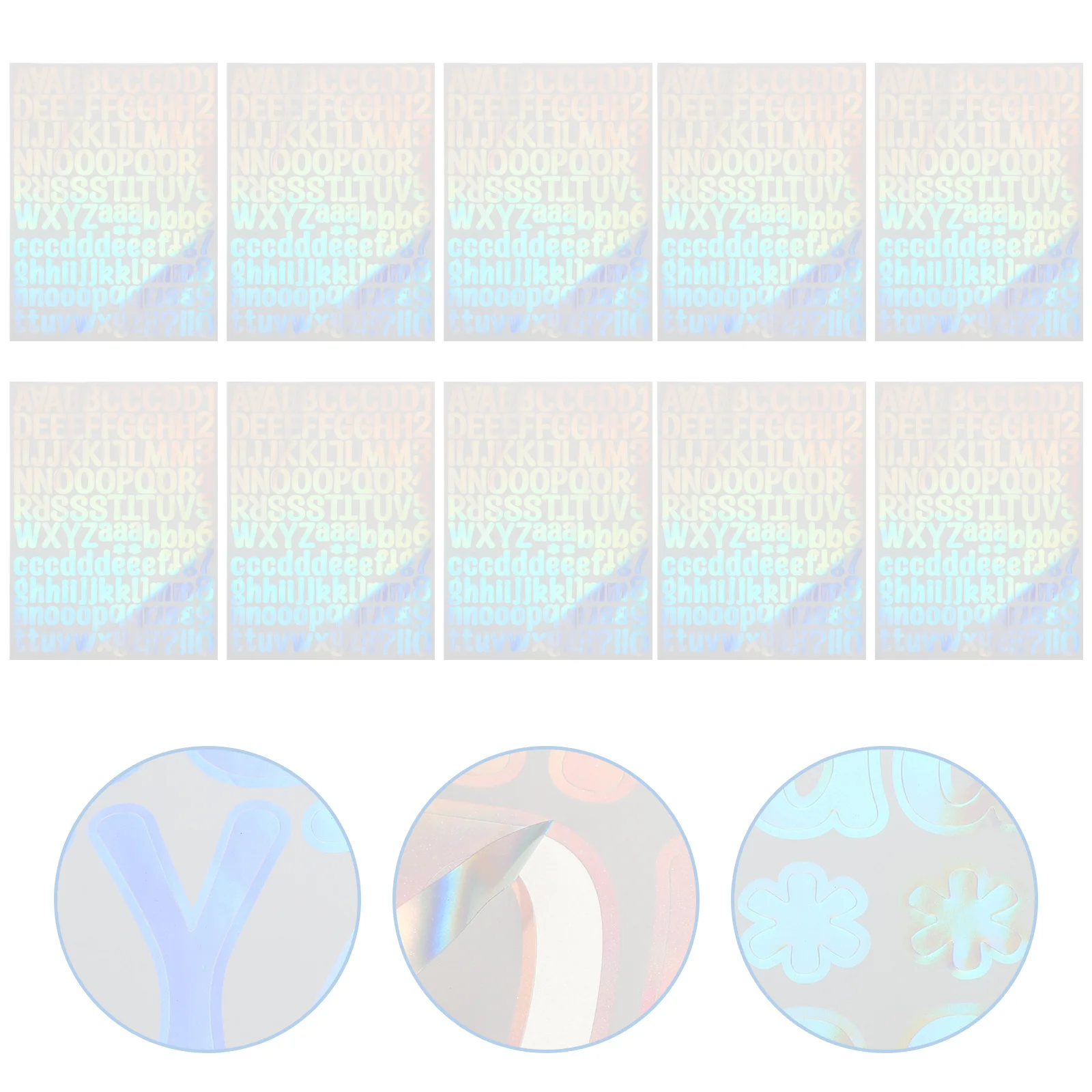 10 Sheets Letter Stickers Scrapbook Labels Mini Number for Mailbox Vinyl Small Letters and Numbers Doorplate