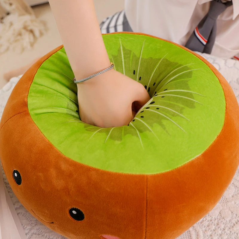 ZU Super Soft Plush Pillow Cute Fruits Kiwi Apple Orange and Vegetables Pea Chili Stuffed Toys Sofa Home Decor Cushion for Girl images - 6