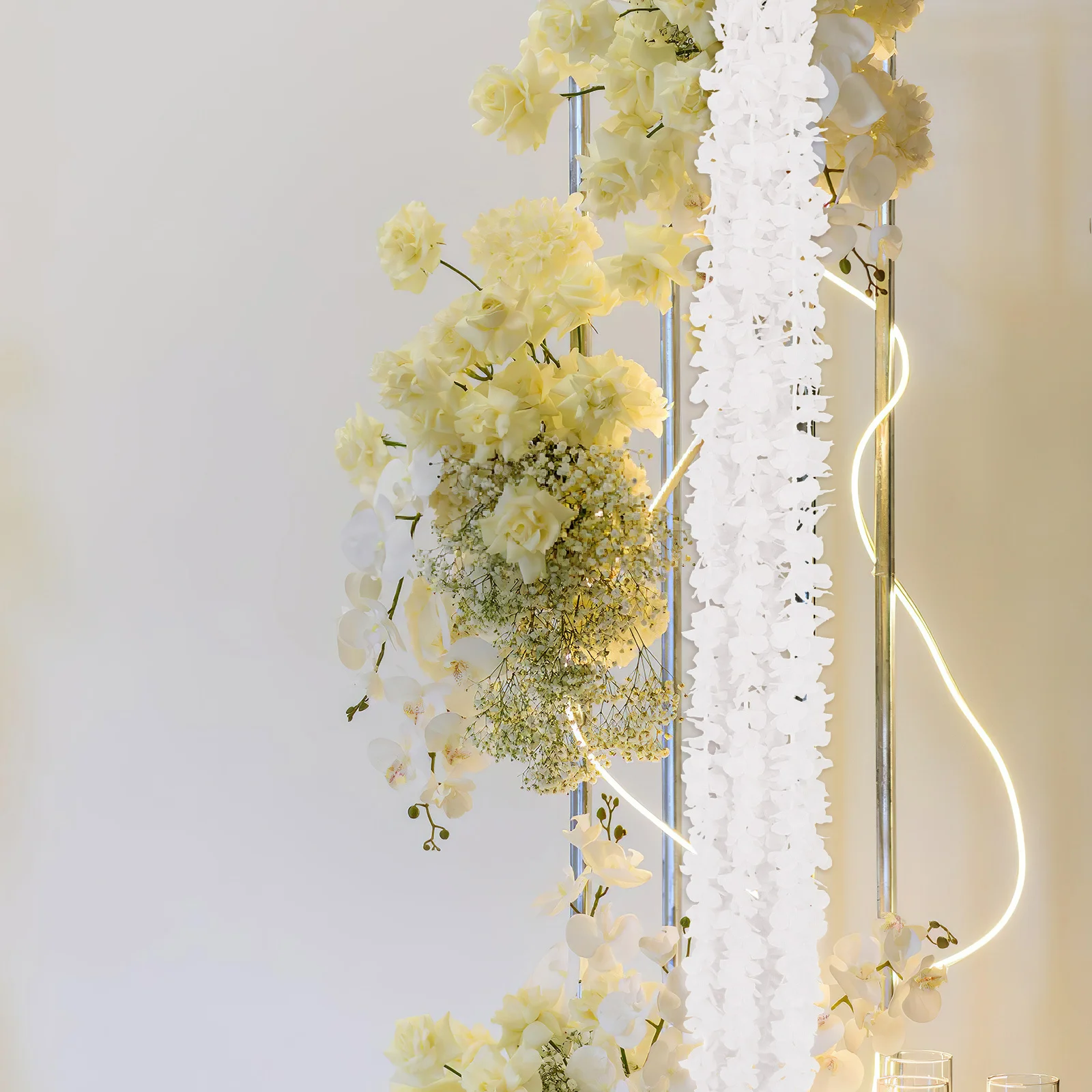 

10Pcs Artificial Flower Pendant Garland Versatile Decoration for Weddings Gardens Parties Simulation Vine Vine Ornament