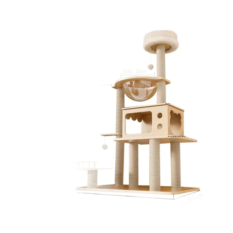 

climbing frame cat nest integrated, space capsule Tongtian pillar cat shelf, toy multi-functional tree multi-specificati