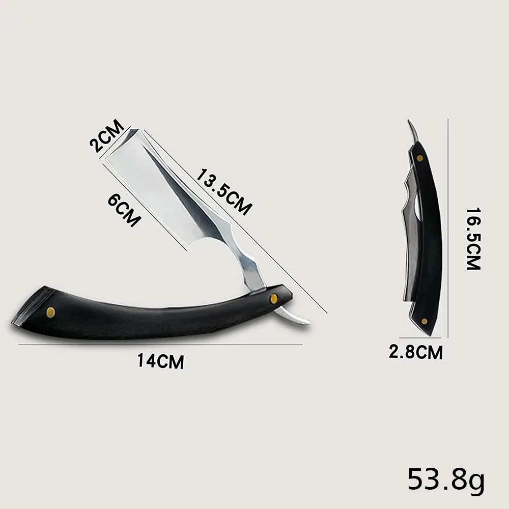 Whityle 08G Professional Advance Stainless Steel Barber Shop Straight Razor Beard Carving Shaving Head Foldable Shaver Knife