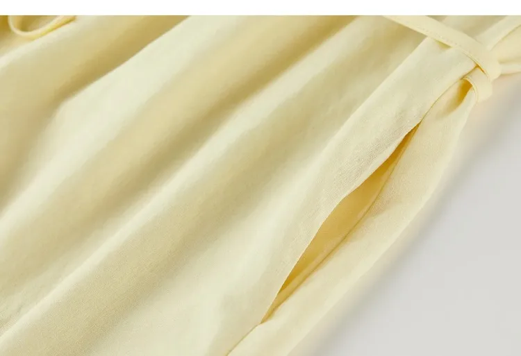 SENTUBILA Damen A-Linien Sommerkleid, Elegantes Cut-Out-Design, Perlenbesetzter Rundhalsausschnitt, Abnehmbare Taillenschleife, Lässiges Kurzarmkleid 162LI5980 – Detail 35