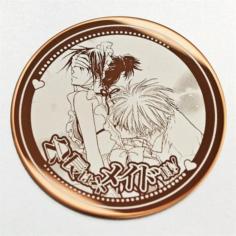 5cm Maid-Sama! Metal Mirror Badge Usui Takumi Misaki Anime Figure Pendant Model Bag Package Decor Birthday Gifts To Fans