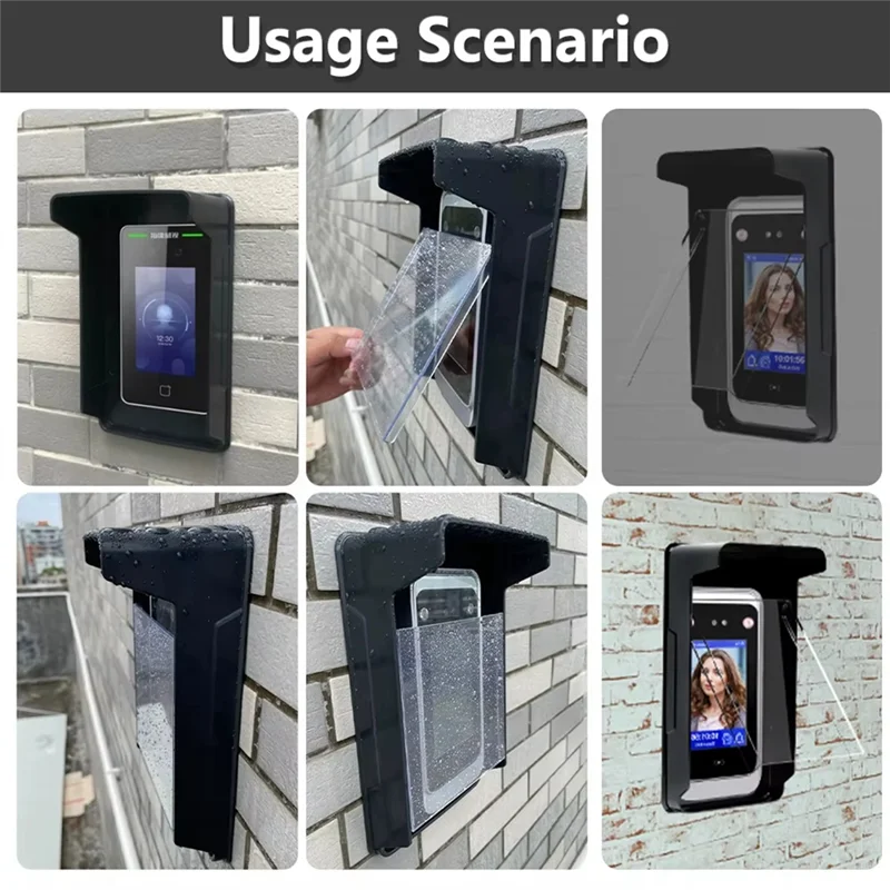 -ABPU Outdoor Waterproof Cover Rain Proof Shell With Transparent Panel For Access Control System Face Recognition Machines