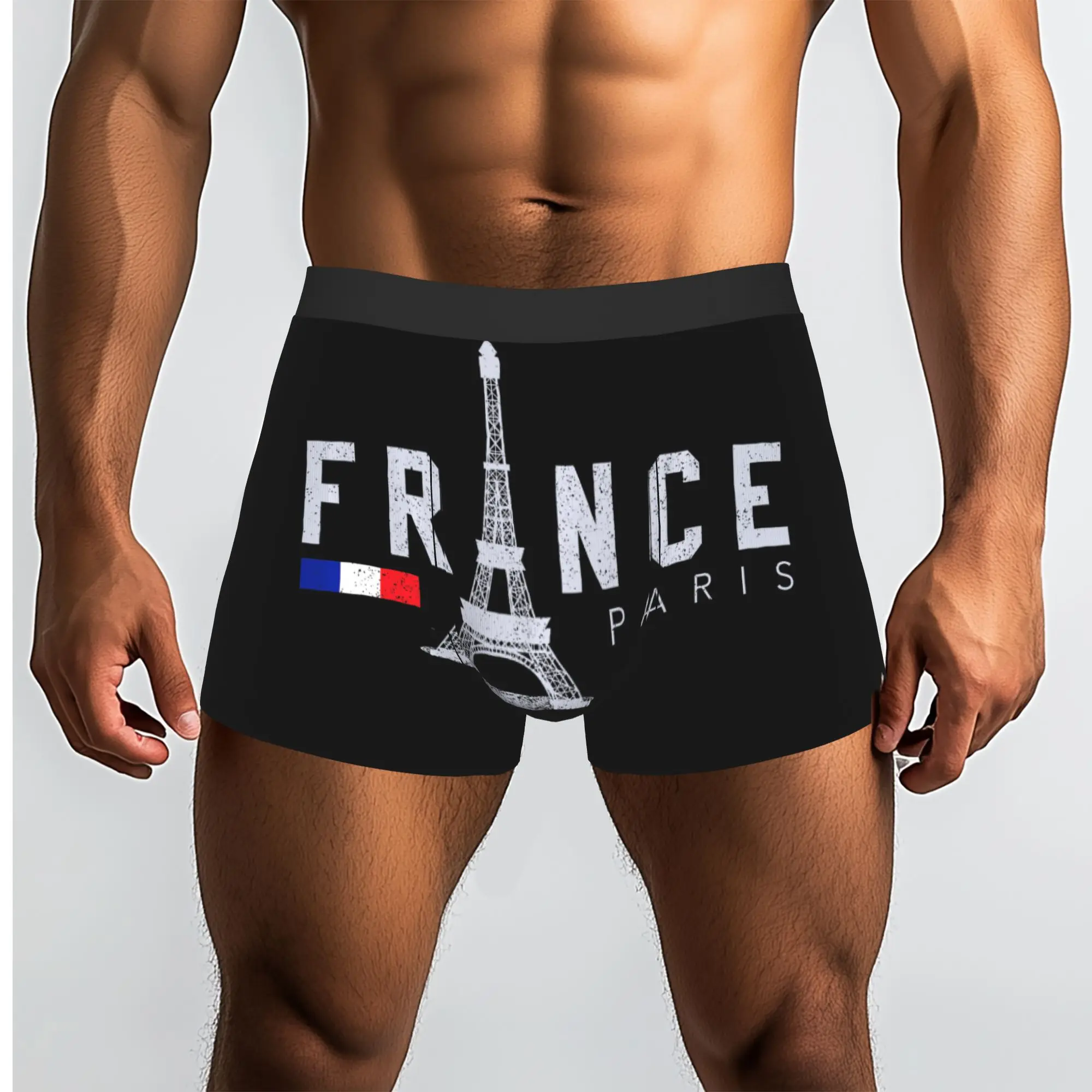 French Flag Eiffel Tower Souvenir Gift France Underpants Homme Panties Man Underwear Comfortable Shorts Boxer Briefs