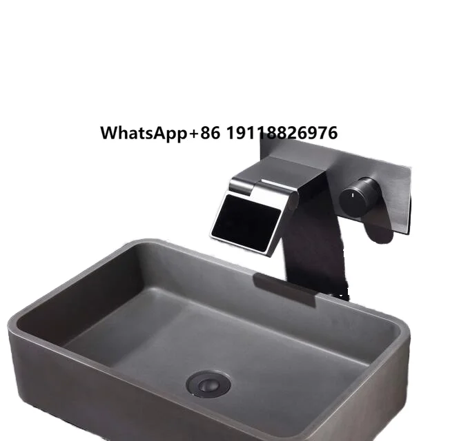 

Modern Design Square Basin Faucet with Smart Digital Waterfall Sensor and Temperature Display for Bathroom