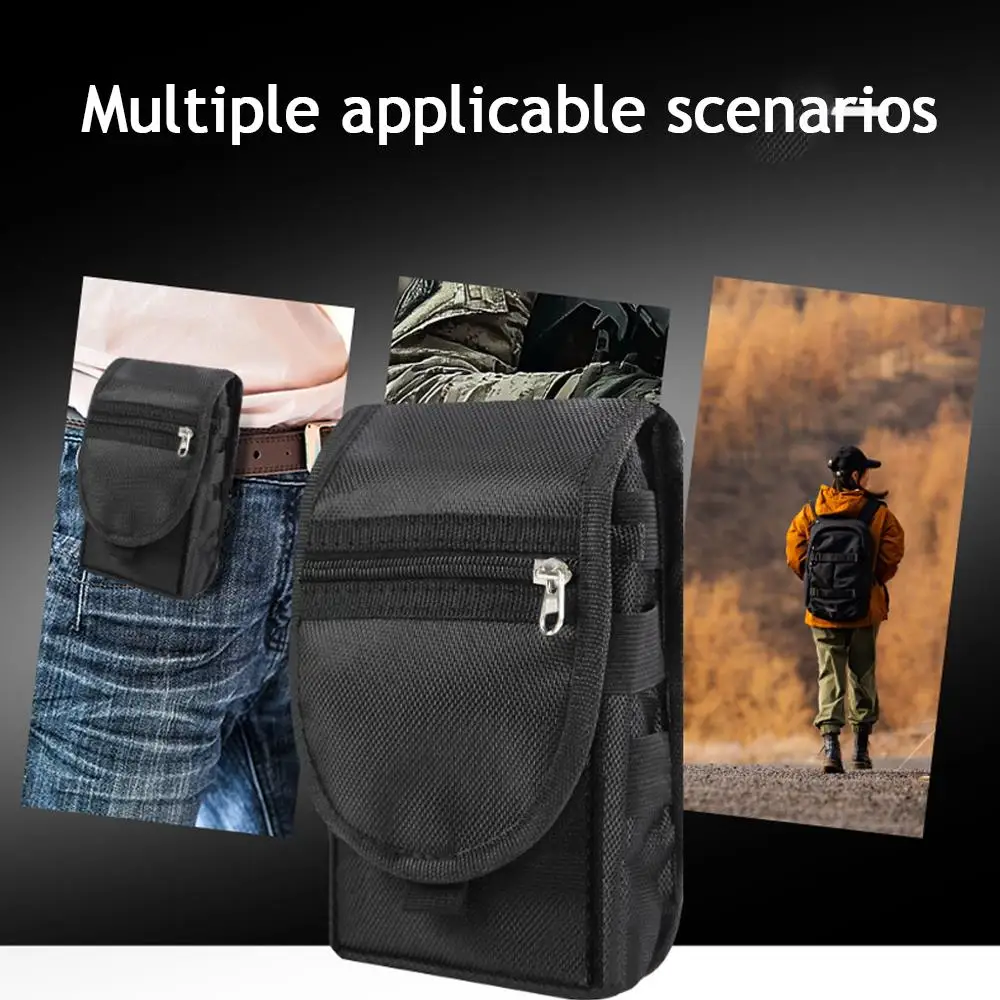 

Многофункциональная сумка для мобильного телефона, повседневная поясная сумка с откидной крышкой, сумка для вставки ручек, ежедневный кошелек для монет, многофункциональная поясная сумка для телефона