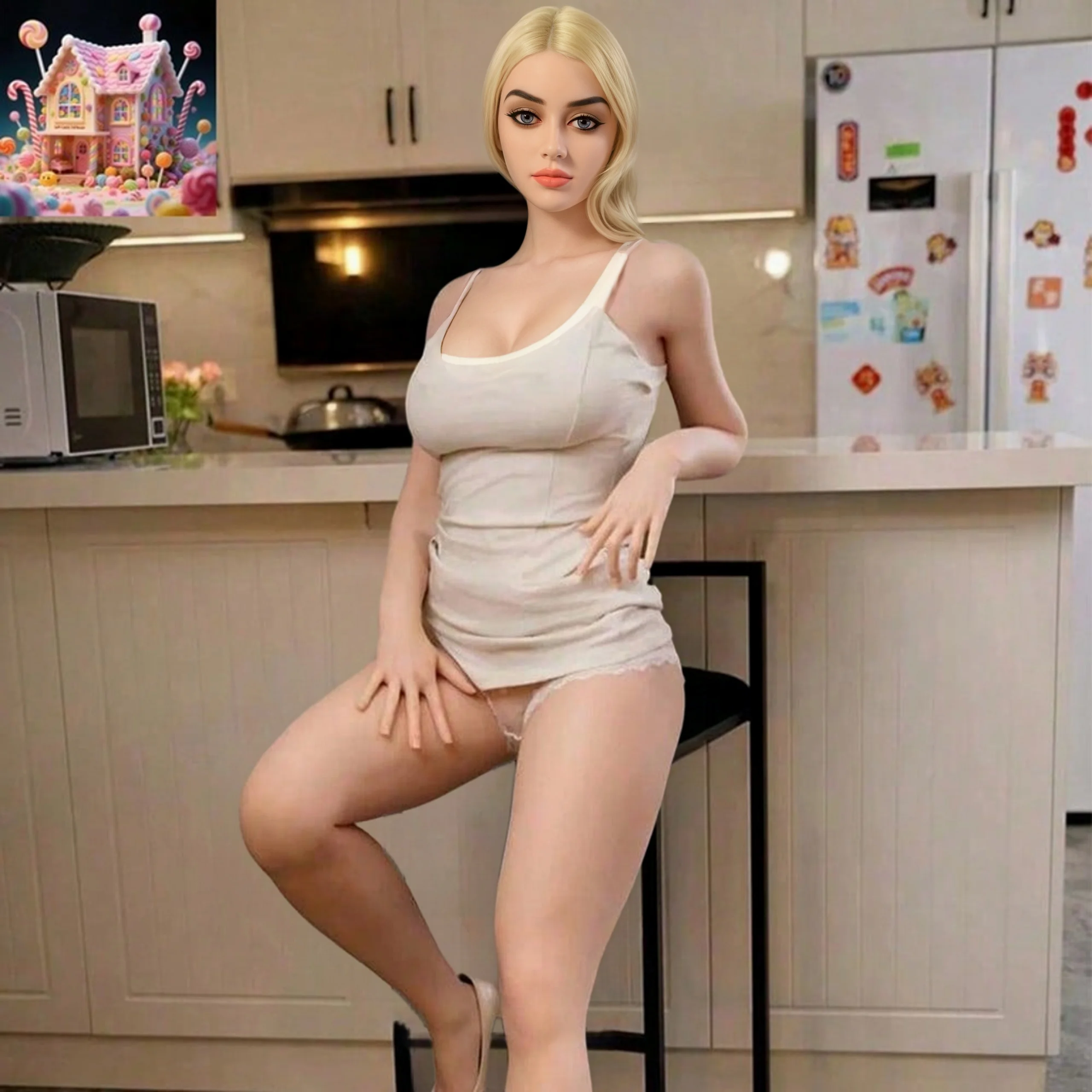 リアルなTPEドール 100cm 140cm 150cm、シームレスな全身ラブドール、可動式フレキシブル合金骨格、リアルな肌の質感