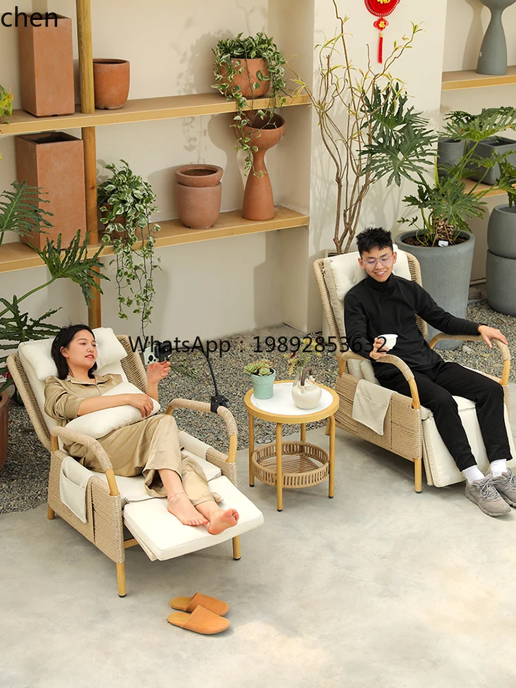 balcony leisure table and chair lunch break recliner combination sofa garden outdoor table and chair