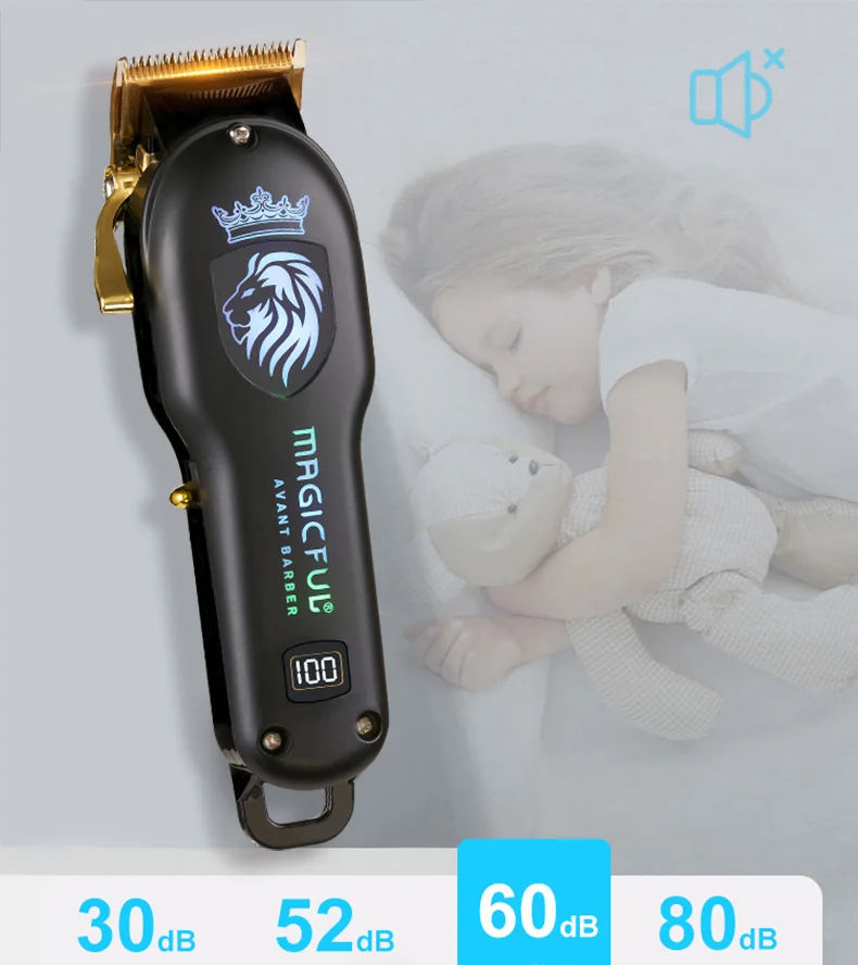 MAGICFUL Neue Professionelle Haarschneidemaschine Wiederaufladbare Elektrische Trimmer Für Männer Bart Kinder Friseur Schneiden Maschine Haarschnitt Maschine – Detail 6