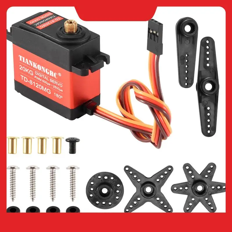TIANKONGRC Td-8120Mg เกียร์โลหะกันน้ํา Digital Servo 20Kg แรงบิดสูง 180 มุมสําหรับ Rc รีโมทคอนโทรลรถรุ่นรถ
