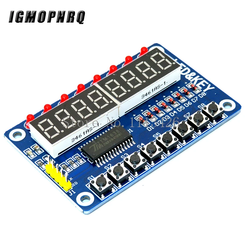 TM1638 Module Key Display For AVR Arduino New 8-Bit Digital LED Tube 8-Bit