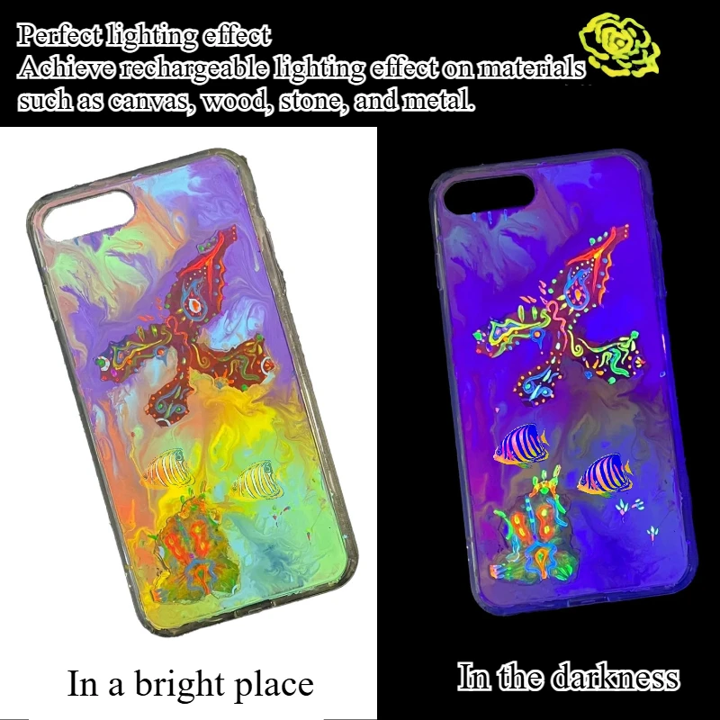 30ml 12/18 Color Luminous Paint Set DIY Wall Painting Paper Glass Fabric Painting Graffiti Coloring Acrylic Fluorescent Paint
