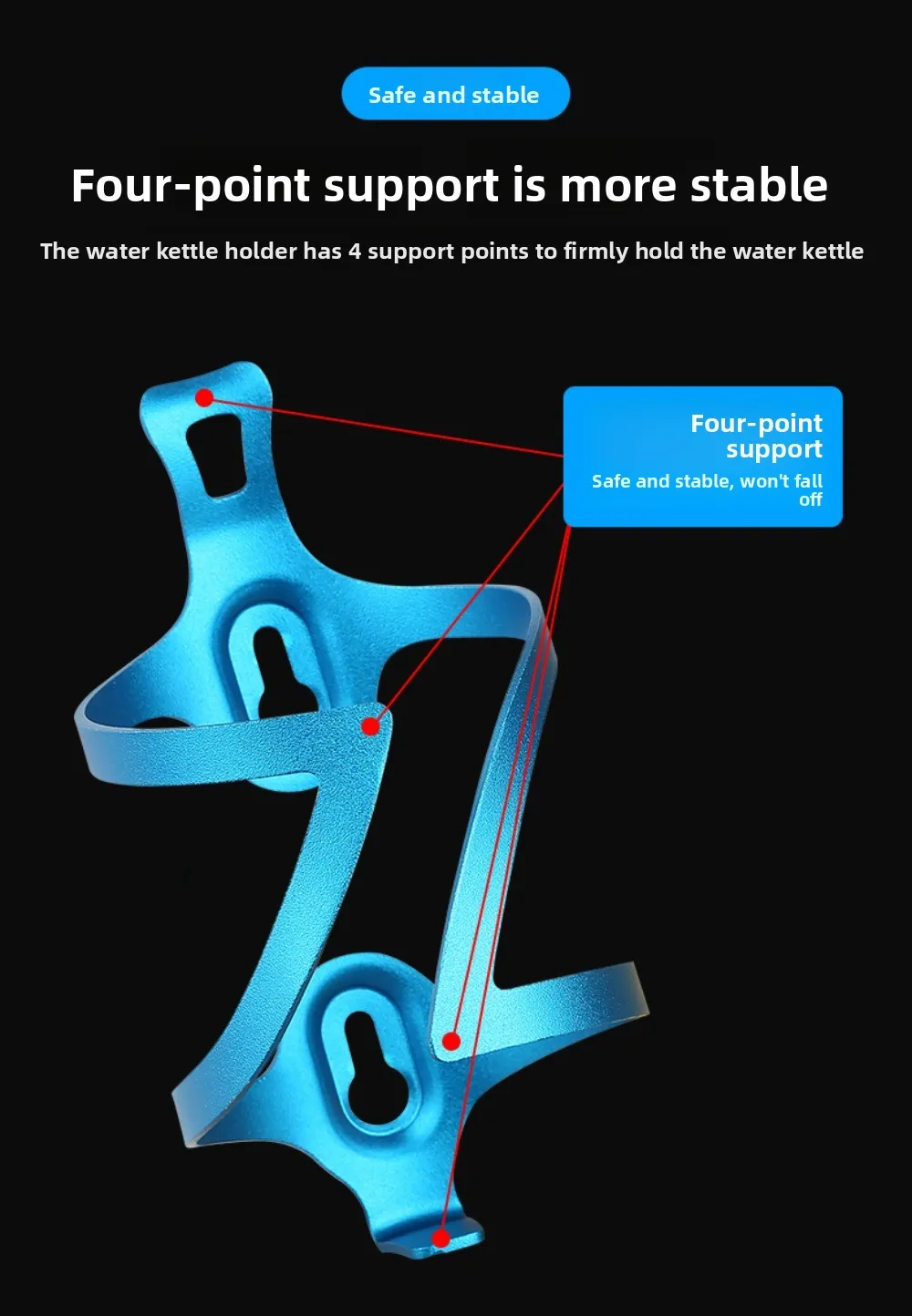 

Bike Water Cup Holder Adjustable Conversion Bottom Cycling Aluminum Alloy Bicycle Kettle Holder Integrated Forming Mountain