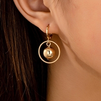 A Pair of Women's Earrings Ccb Spherical Earrings, Fashionable and Simple Earrings, Suitable for Daily Wear and Vacation