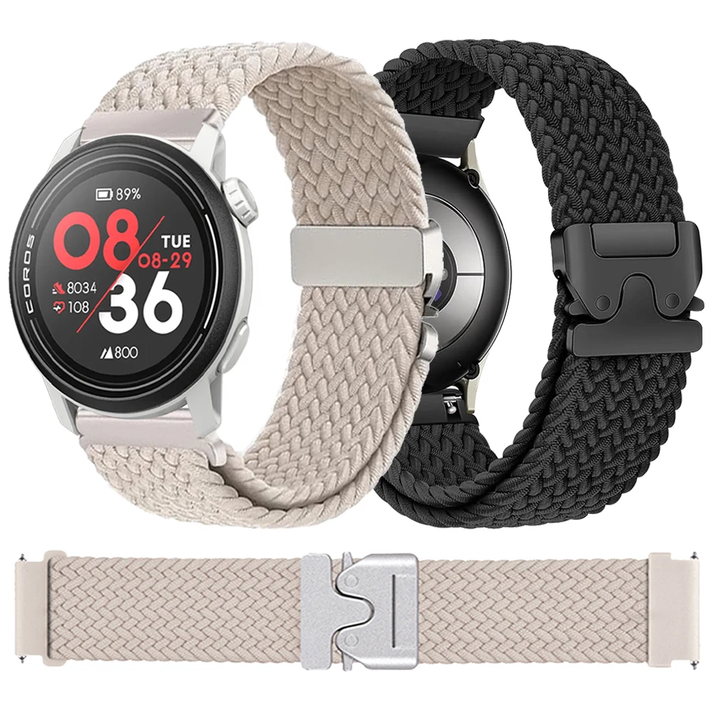 20mm 22mm Braided Watch Band For COROS Pace 3 Sport Straps For COROS Apex 2 Pro/Apex 2/APEX 46mm 42mm/PACE 2 Breathable Bracelet