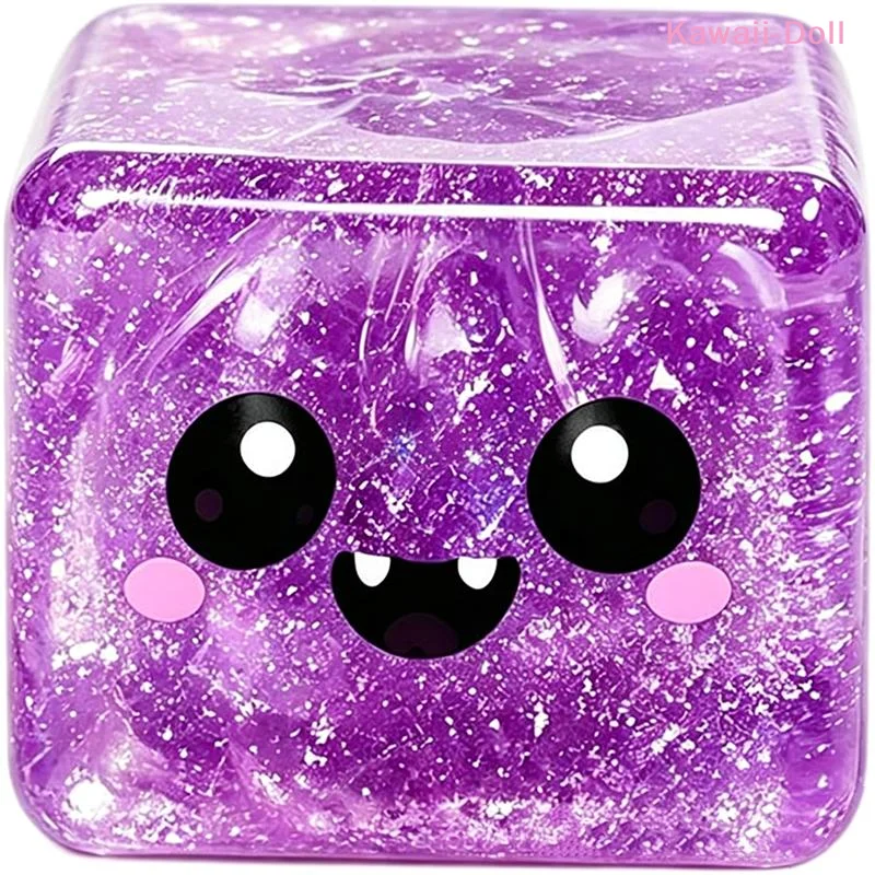 [DO]Halloween Spooky Cube Squishies Toy Transparent Glitter Maltose Stress Relief Squeeze Toy For Party Favor Gift Decor[DO]