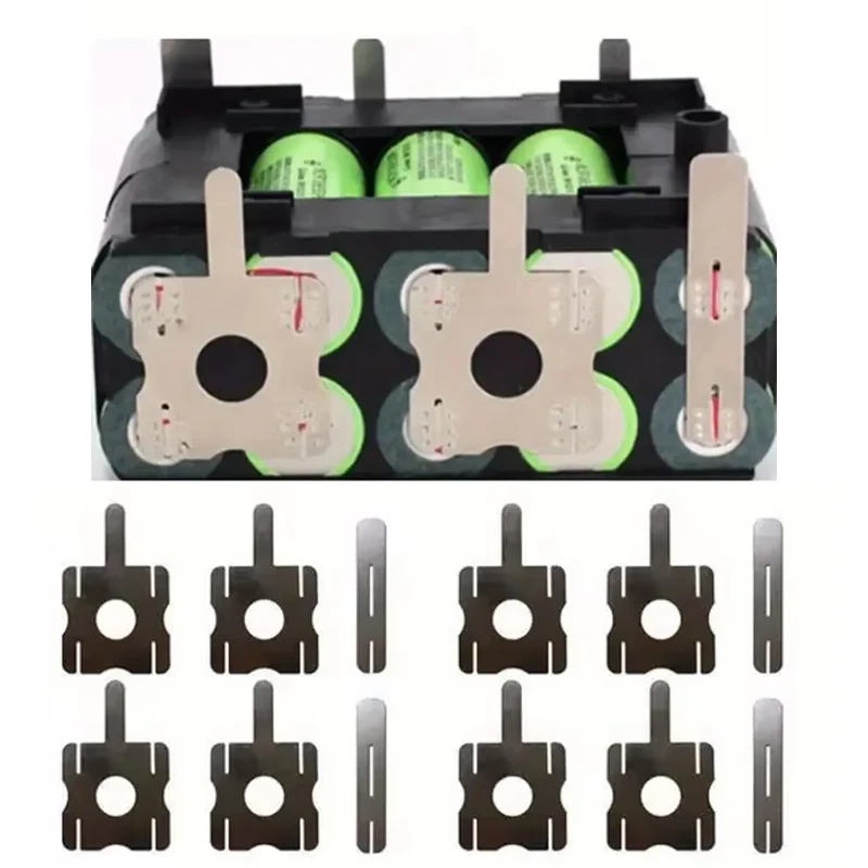 5 Sets (30 Pieces), 18650 Lithium Battery Nickel Sheet Spot Welding Nickel Plate Battery Nickel Plated Sheet U-Shaped Strip Shee