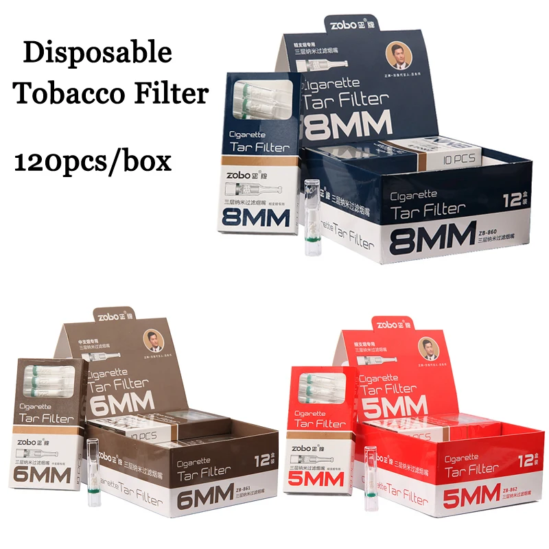 2024 New Microfilter Disposable Tobacco Filter Healthy Reducing Tar Cigarette Holder Acrylic Portable Smoke Mouthpiece Men Gift