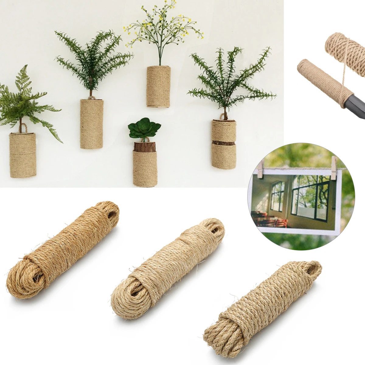 

Sisal Rope Photo Wall Handmade Decorative Rope Natural Sisal Rope Paw Control Toys Crafts Pets Animals Cat Scratching Post