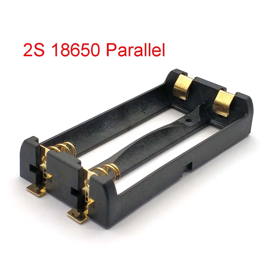 2S Parallel 18650 SMT Batteriehalter 2-Zellen-Parallel 3,7V PCB Oberflächenmontage Batteriesockel Vergoldeter Kontakt, BATTERIE NICHT ENTHALTEN – Detail 1