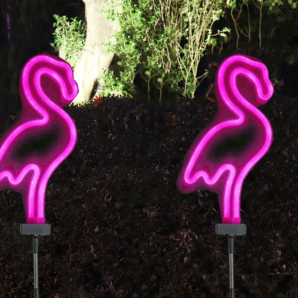 Outdoor Landscape Lights Flamingo Decorations Garden LED Decorative Lawn Lamp Solar