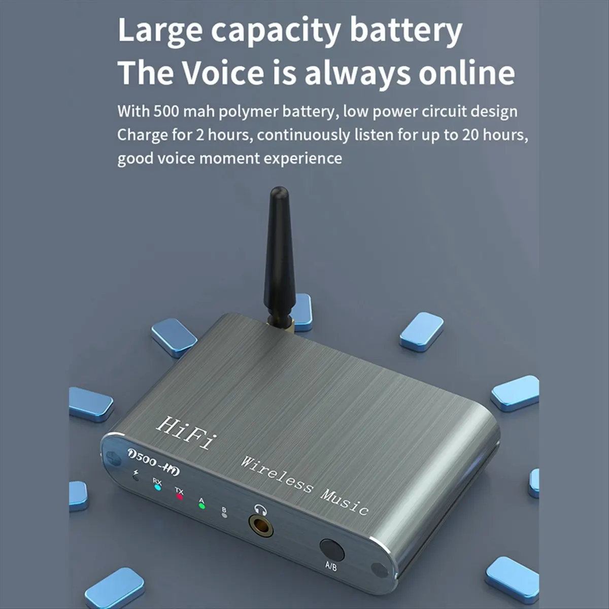 

A23G 2-в-1 Bluetooth HIFI беспроводной приемник-передатчик (один на два) для колонок и телефонов с поддержкой APTX-HD/LL