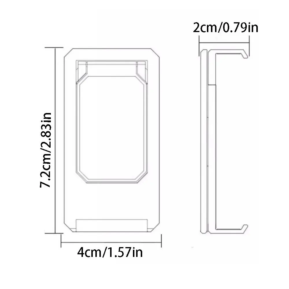 Telescopic Back Clip Type Phone Holder Universal Non-slip Rotatable Phone Bracket Easy Installation Adjustable