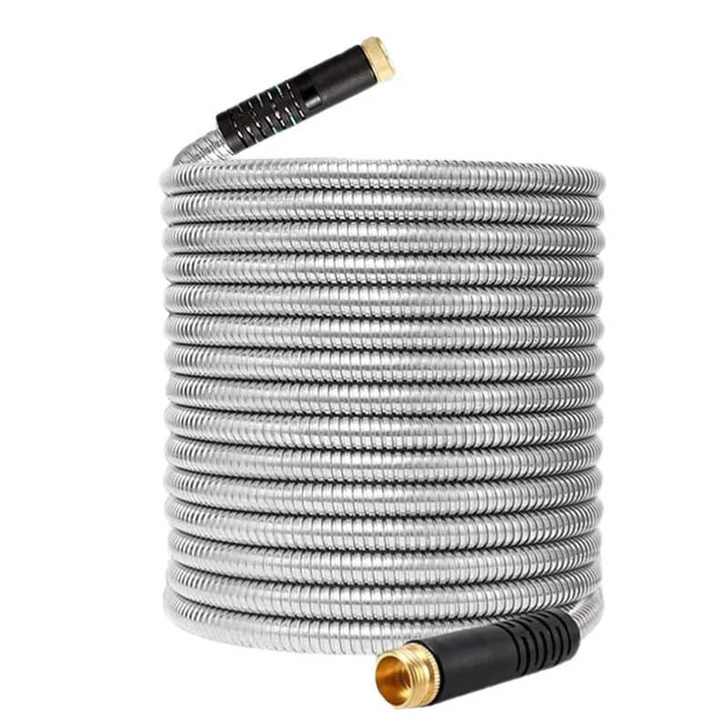 NEW Stainless Hose Steel Garden Hose Metal Water Hose Patio Outdoor RV Car Wash Hose Watering Gun Hose Gardening Accessories ﻿
