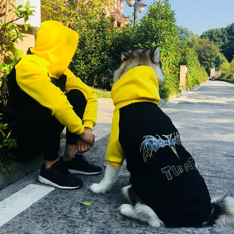 2025 Fashion Winter Warm Dog Hoodie Match With Owner Puppy For Small Medium Large Dogs Big Dog Clothes Golden Retrieve Labrador