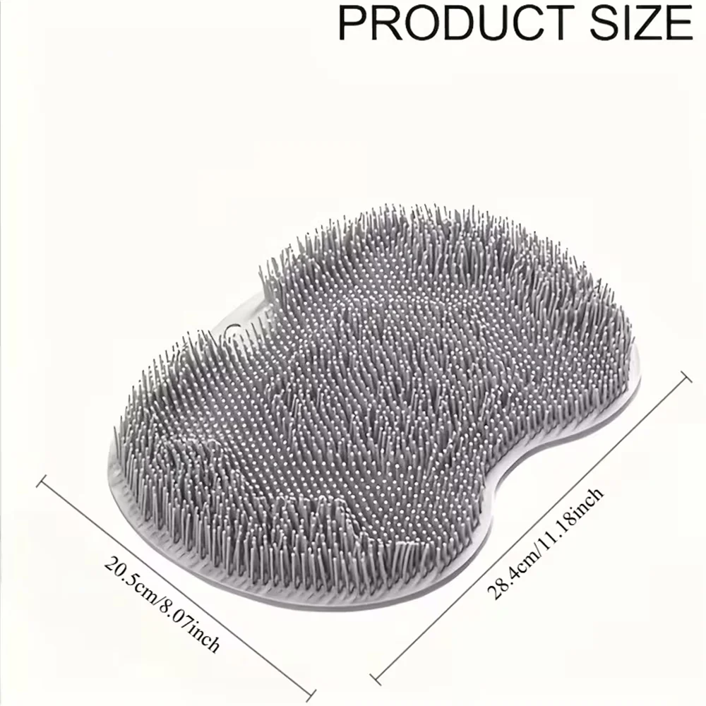 1pc Strong Anti-Slip Suction Cup Silicone Bath Shower Mat with Frosted Back for Foot Massage,Suitable for Bathing,Cleaning
