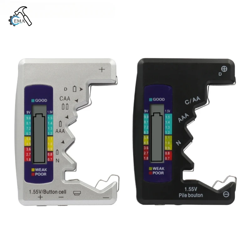 เครื่องทดสอบแบตเตอรี่ดิจิตอลเครื่องวิเคราะห์การทดสอบเมตรจอแสดงผล LCD AA AAA ปุ่มเซลล์โหลดเครื่องวิเคราะห์แบตเตอรี่เครื่องวัดความจุ Checker เครื่องมือ