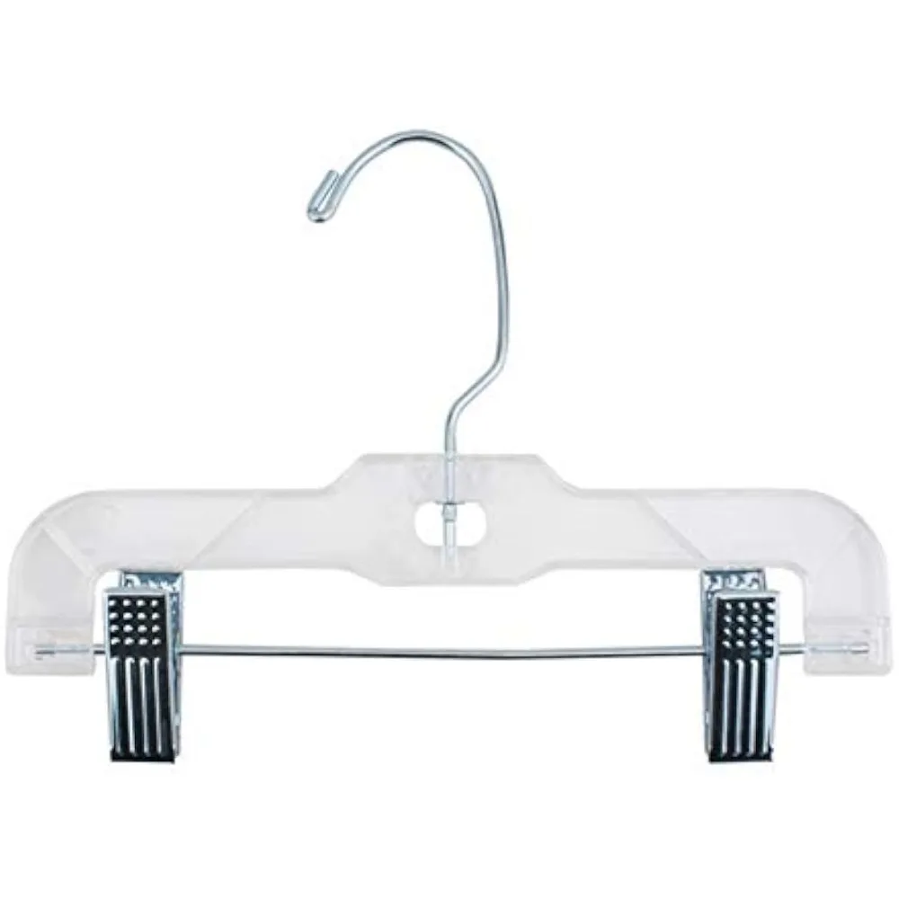 

Pant Hangers Hanger 9" Clothes Racks Heavy Weight Long Metal Swivel Hook and Pinch Clips freight free