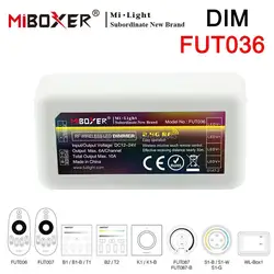 MiBoxer FUT036 Dimmer Controller DC 12V 24V 10A Brightness Adjustable for LED Strip with 2.4G Wireless Touch Remote Support WiFi