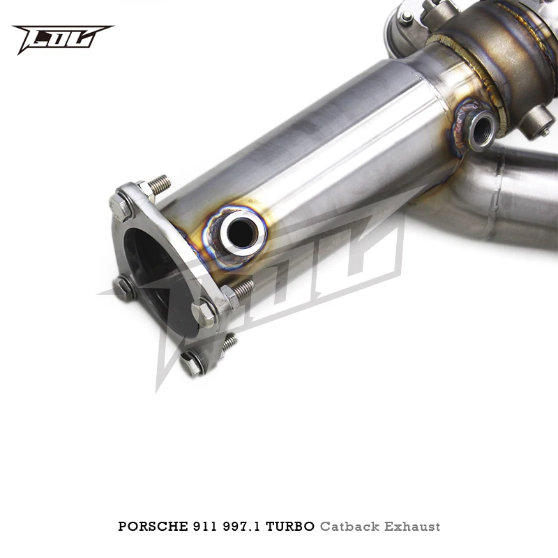 Auto Valved Catback for Porsche 911 997/997.1 Turbo 3.6L 2004-2012 Rear Muffler Section OEM Factory Valve Race Exhaust System