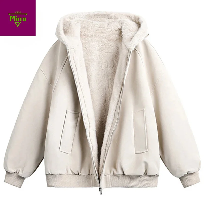 

Men Winter Plush Jackets Thicken Warm Parkas Coats Streetwear Harajuku Hip Hop Oversized Jackets Outwear Unisex