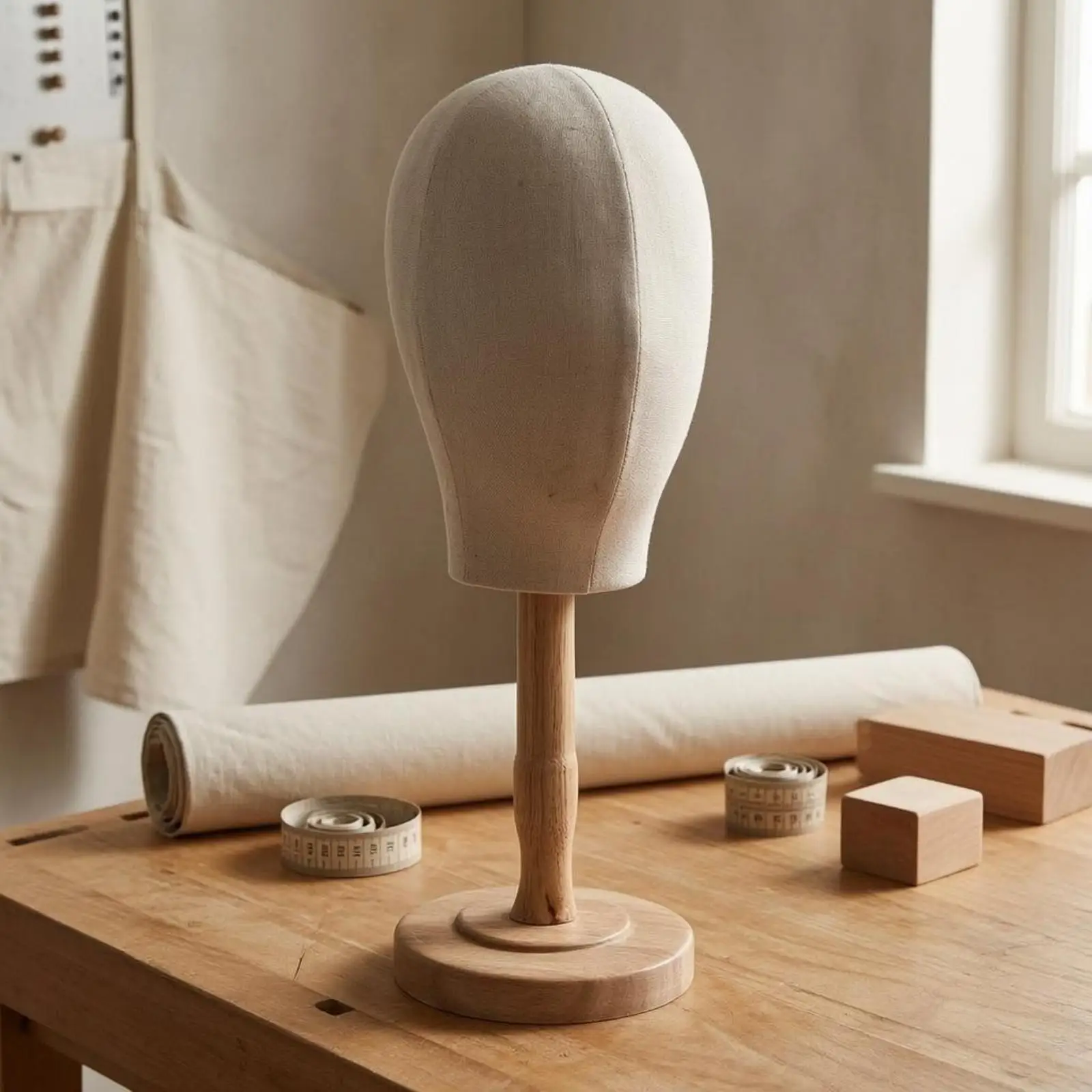 Support de présentation de chapeaux en bois massif, construction durable