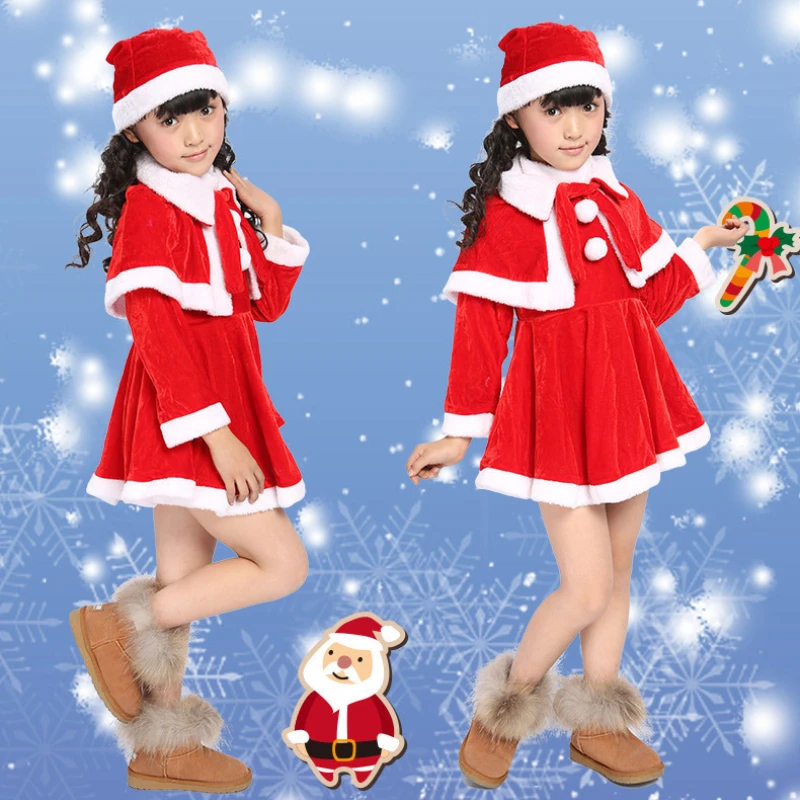Traje de Papá Noel de lujo para niños y niñas, traje de Navidad de Año Nuevo, sombrero de Cosplay de Papá Noel, pantalones superiores, conjunto Vintage ruso, nuevo