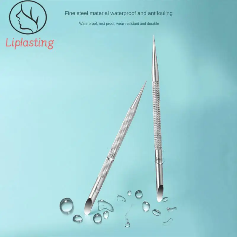 Double Nail Push 420 Stainless Steel Anti Slip Pattern Design Safe 30 ° Arc Design Uniform Force Distribution Frosted Nail Tools