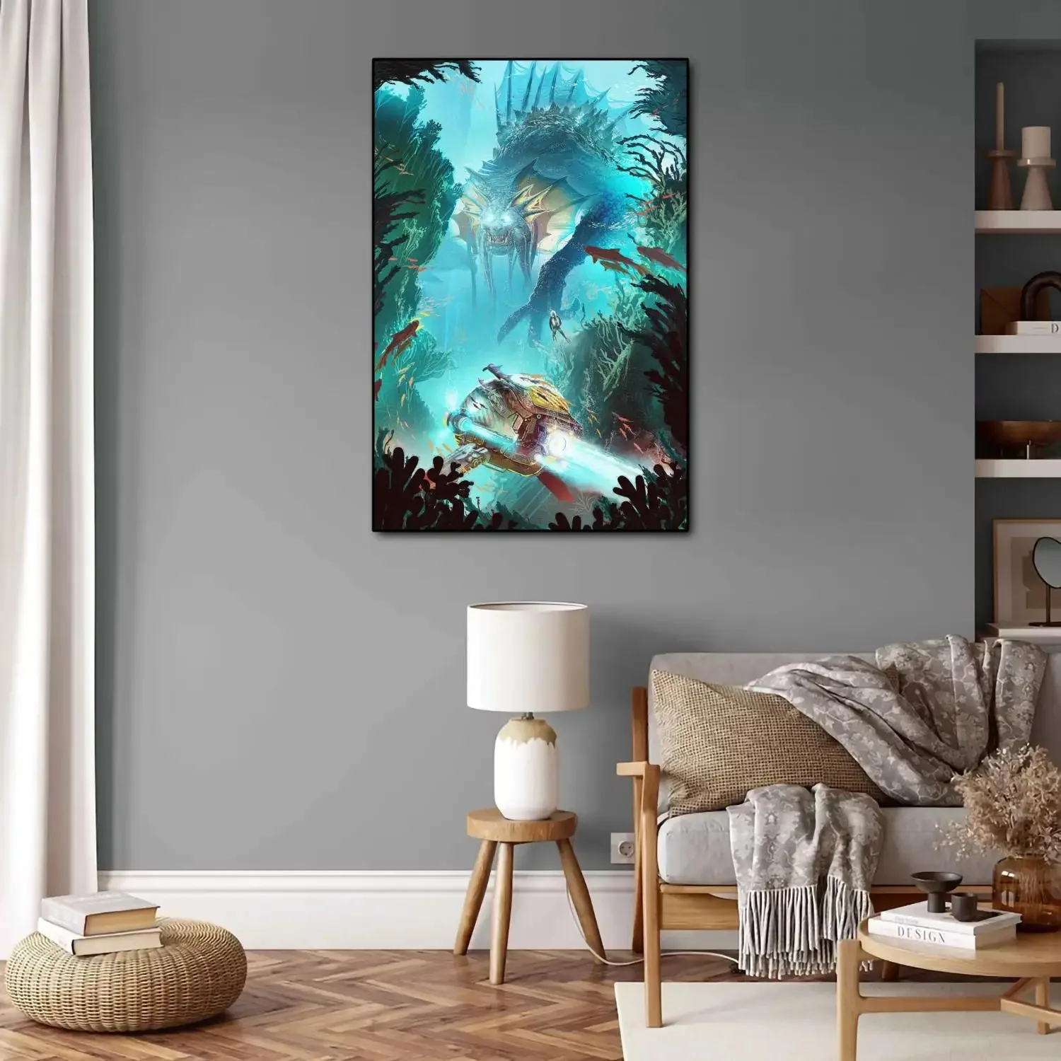 Subnautica Anime Canvas Painting Art Canvas Prints Modern Home Bedroom Decoration