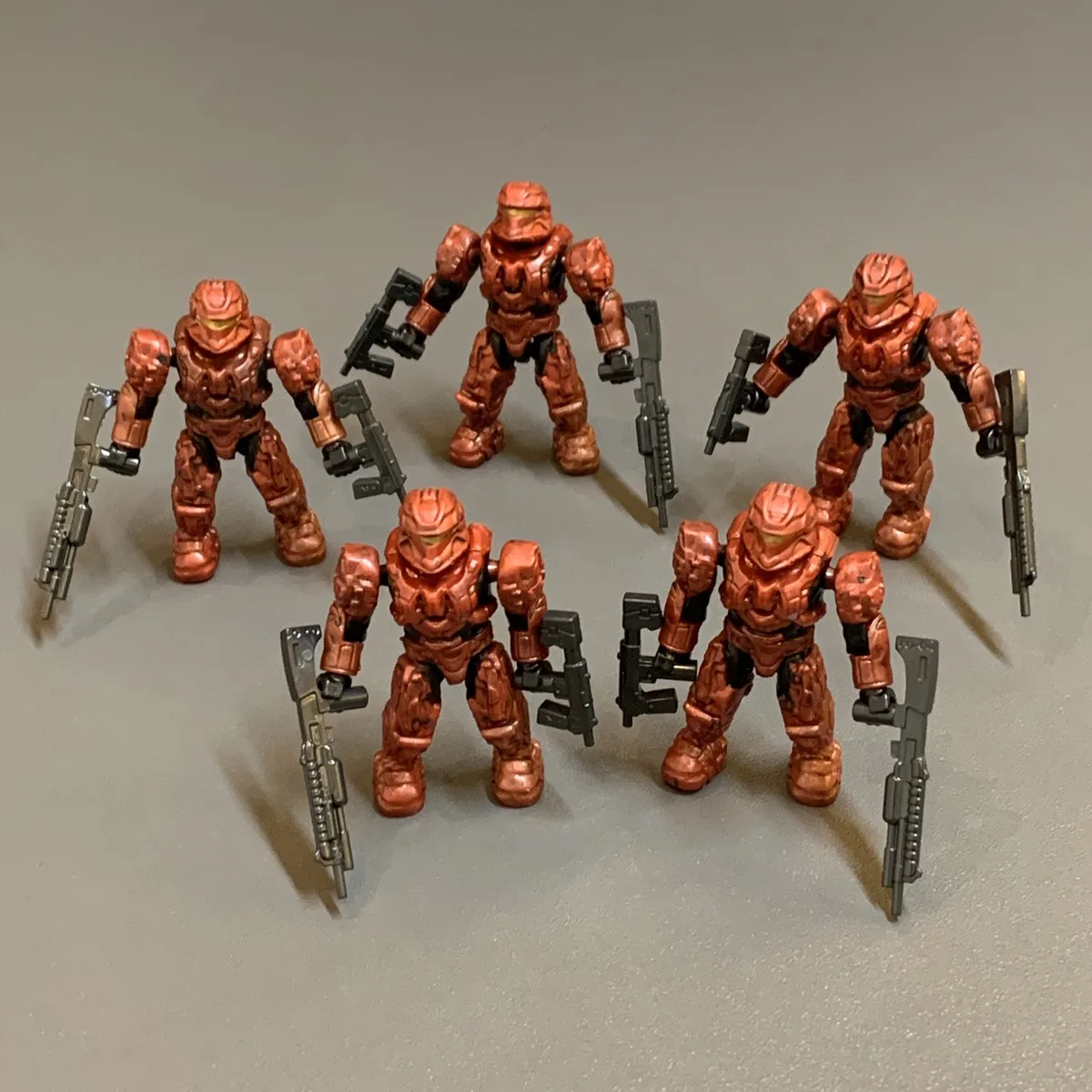 Mega Construx Blocks UNSC Combat Orange Unit Spartan Marine Grey Red 20th Anniversary Character Atriox Micro Action Figures