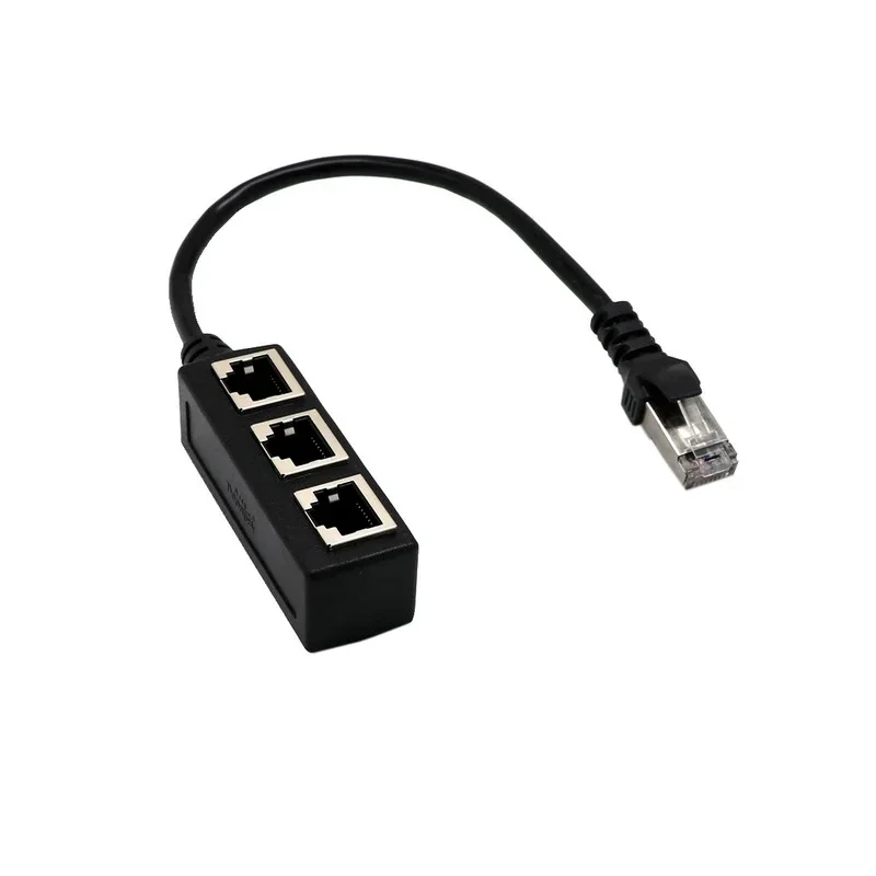 3 In 1 Rj45 Splitter Lan Ethernet Netwerk Rj45 Connector Extender Adapter Kabel Voor Netwerkuitbreiding 1 Man Naar 2/3 Vrouw