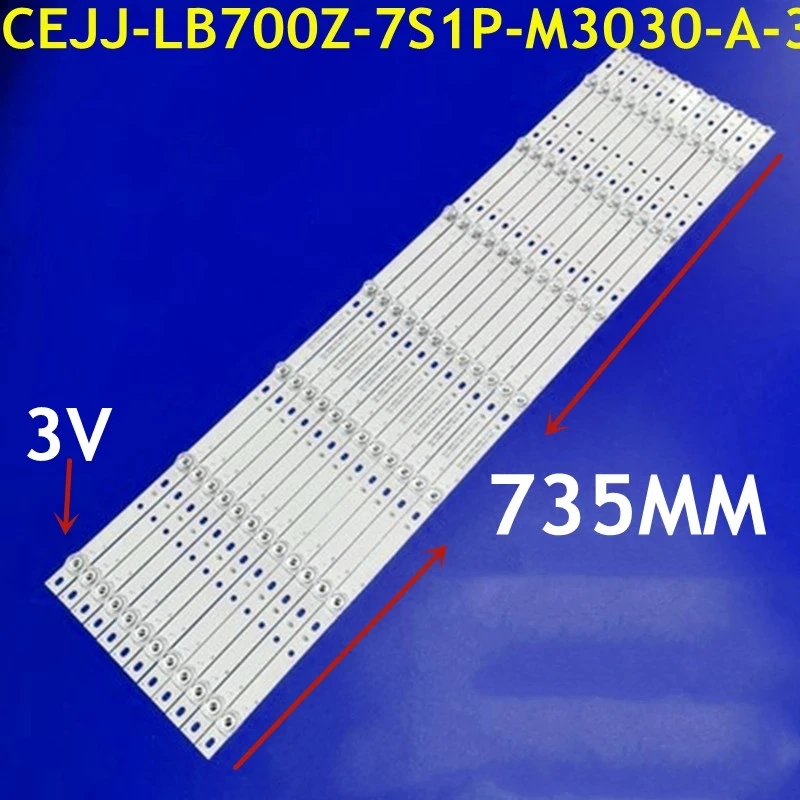 LED Strp 7Lamps For AOC 70U2 70PUS6504 70PUS6724 70PUS7555/12 CEJJ-LB700Z-7S1P-M3030-A-3 LB-GM3030-GJ0D227012X7PB09-1-J