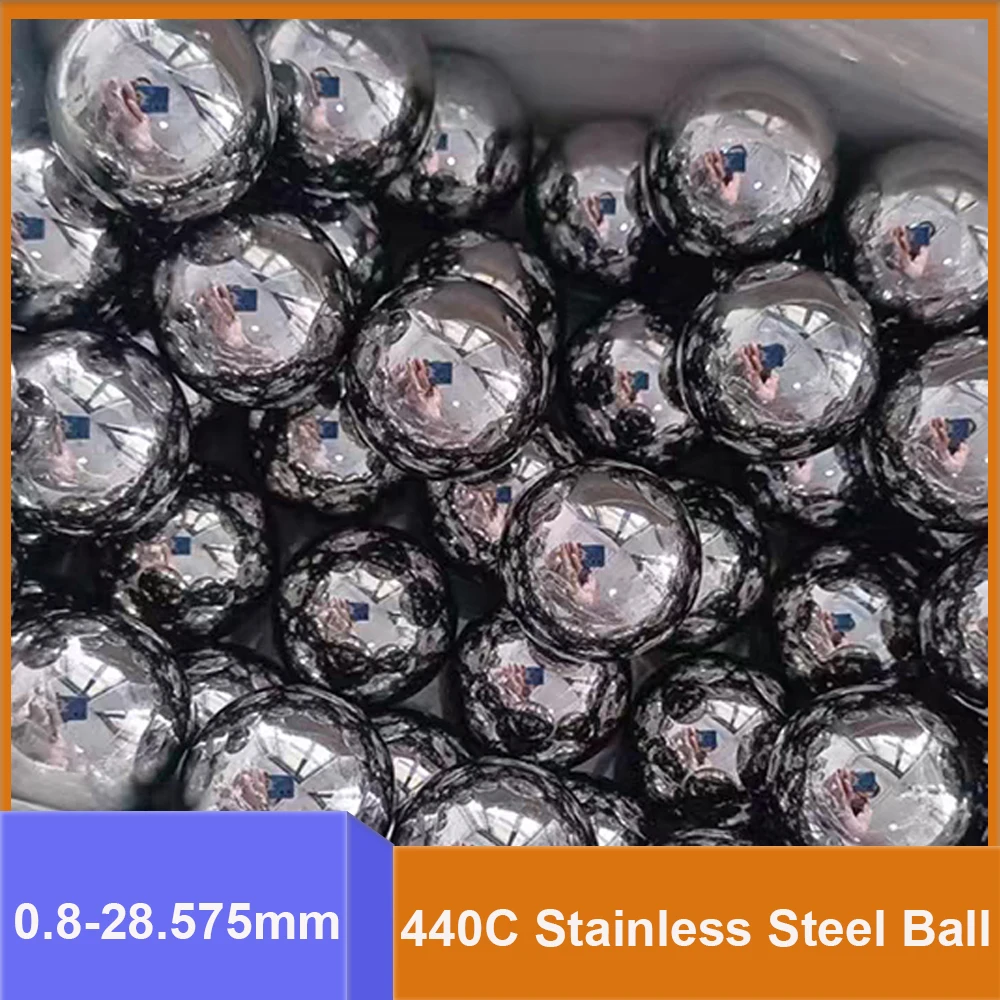 G5 Grade 440C Stainless Steel Balls Precision Bearings Round Ball Beads 0.8/1/1.2/1.5/1.588/2/2.1/2.381/2.5-28.575mm 9Cr18Mo